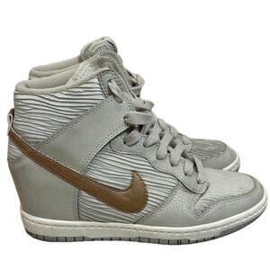 Nike Dunk Sky Hi Light Bone Metallic Red Bronze Retro Sneakers, Women's Size 6